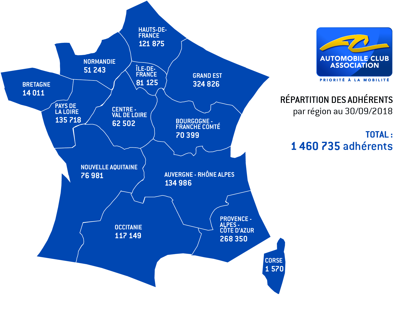 © undefined Carte de France ADHERENTS ACA 30092018
