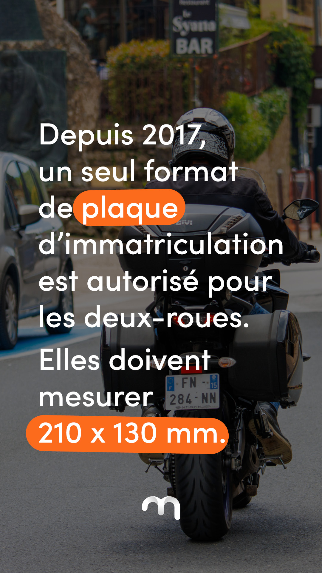 MCF Story Conseil Deux roues plaque immat