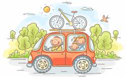 Voiture chargée vacances