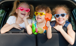 Enfants voiture voyage