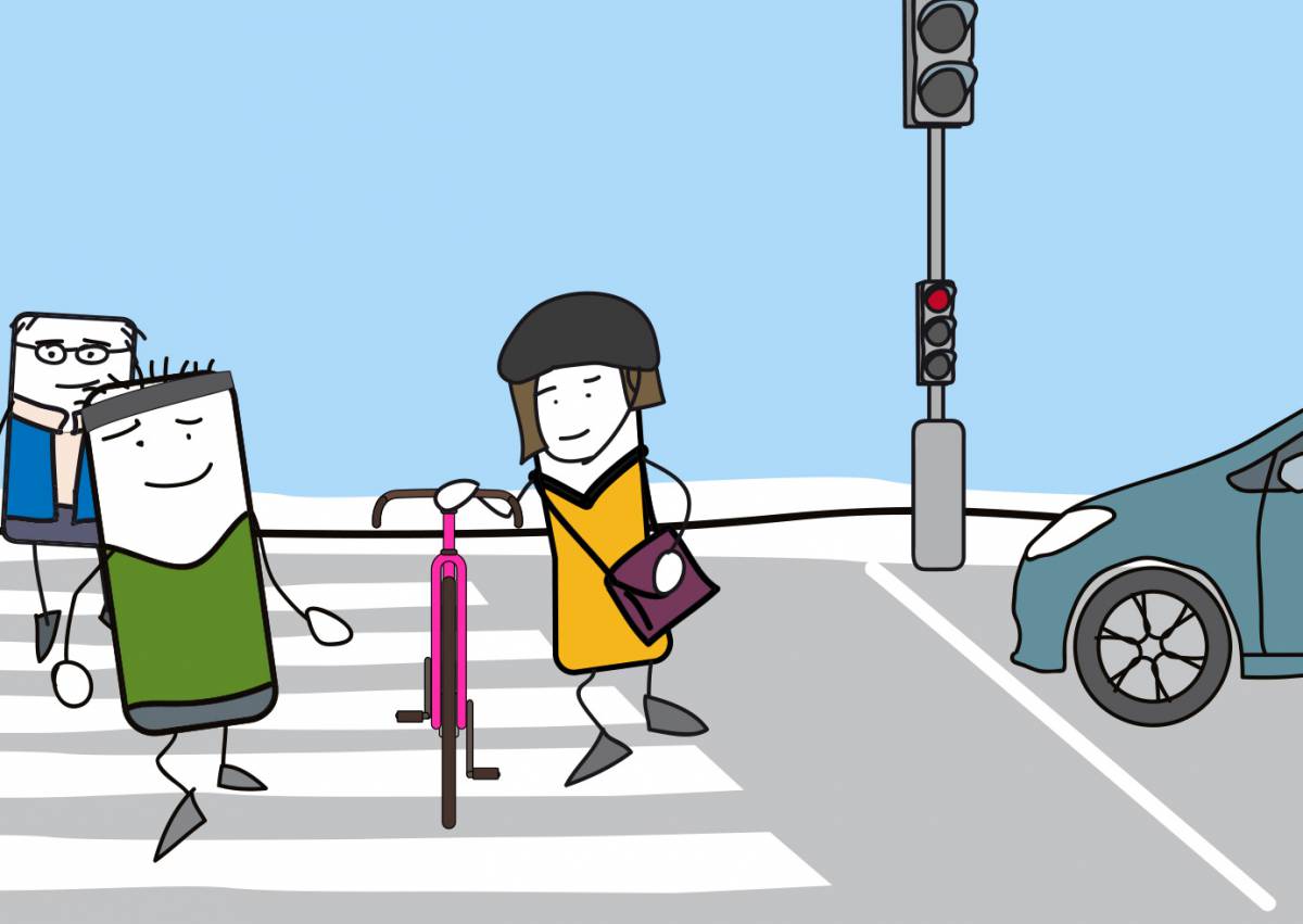 Rouler à vélo sur un passage piéton Mobilité Club France