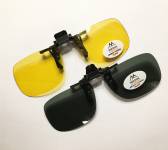 Kit 2 clips lunettes verres jaunes et verts